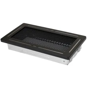 KRATKA KOMINKOWA TREND 10X20 CM CZARNY MAT