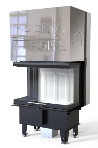DEFRO HOME WKŁAD KOMINKOWY STALOWY PRIMA SM C GILOTYNA 3-SZYBY 10KW