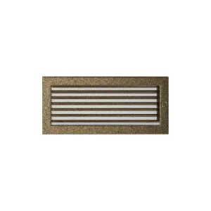 KRATKI KRATKA KOMINKOWA PROSTOKĄTNA CZARNO-ZŁOTA Z ŻALUZJĄ 170X370 MM