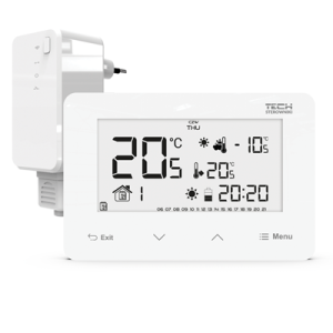 TECH REGULATOR POKOJOWY DWUSTANOWY  ST-293 V2 BEZPRZEWODOWY  BIAŁY 