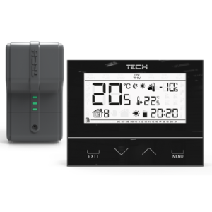 TECH REGULATOR POKOJOWY DWUSTANOWY  ST-292 V2 BEZPRZEWODOWY  CZARNY