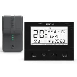 TECH REGULATOR POKOJOWY DWUSTANOWY  ST-292 V2 BEZPRZEWODOWY  CZARNY
