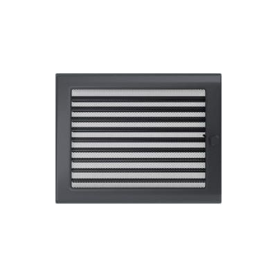 KRATKI KRATKA KOMINKOWA PROSTOKĄTNA GRAFITOWA Z ŻALUZJĄ 220X300 MM