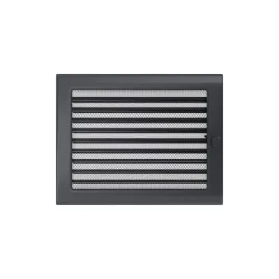 KRATKI KRATKA KOMINKOWA PROSTOKĄTNA GRAFITOWA Z ŻALUZJĄ 220X300 MM
