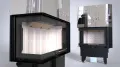 DEFRO HOME WKŁAD KOMINKOWY STALOWY INTRA SM BL SLIM GILOTYNA 6kW BOCZNY LEWY