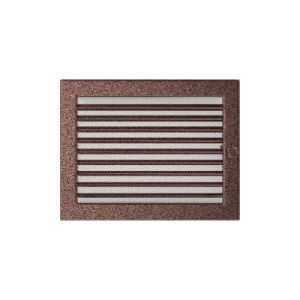 KRATKI KRATKA KOMINKOWA PROSTOKĄTNA MIEDZIANA  Z ŻALUZJĄ 220X300 MM