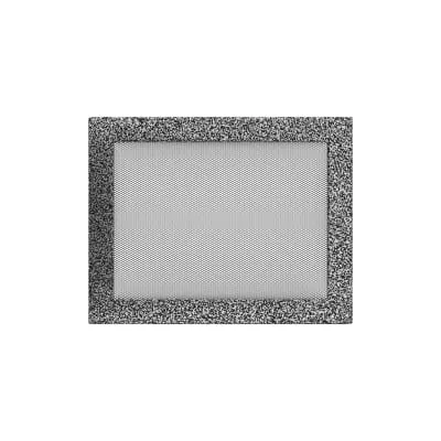 KRATKI KRATKA KOMINKOWA PROSTOKĄTNA CZARNO-SREBRNA 220X300 MM