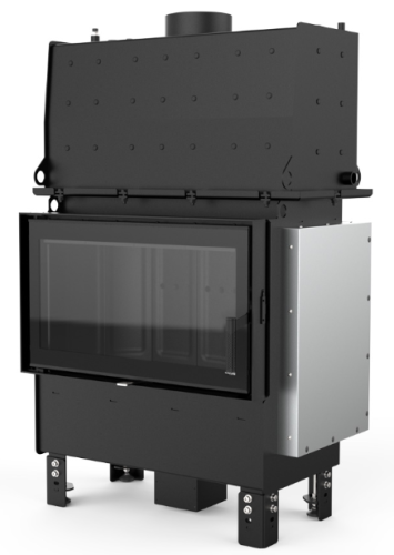 DEFRO HOME WKŁAD KOMINKOWY STALOWY RIVA ME SHORT 19kW CZARNY CERAMITON