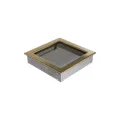 KRATKI KRATKA KOMINKOWA PROSTOKĄTNA POZŁACANA 220X220 MM