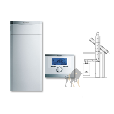 VAILLANT ecoCOMPACT/4 VSC 206/4-5 + WBUDOWANY ZASOBNIK 90L+ multiMATIC 700 + KOMIN W SZACHT