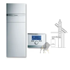 VAILLANT ecoCOMPACT/4 VSC 306/4-5 + WBUDOWANY ZASOBNIK 150L+ multiMATIC 700 + KOMIN W SZACHT 