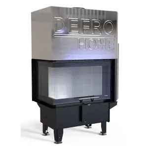 DEFRO HOME WKŁAD KOMINKOWY STALOWY RIVA S BL GILOTYNA BOCZNY LEWY SHORT 16kW