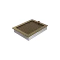 KRATKI KRATKA KOMINKOWA PROSTOKĄTNA CZARNO-ZŁOTA Z ŻALUZJĄ 220X300 MM