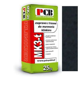 PCB ZAPRAWA MURARSKA Z TRASEM DO KLINKIERU MK-3t 25KG CZARNA