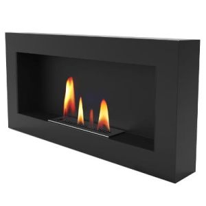 UNIFLAM BIOKOMINEK 90x40CM BOX CZARNY MAT BIO2-90x40-BOX-CZ