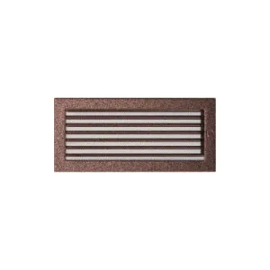 KRATKI KRATKA KOMINKOWA PROSTOKĄTNA MIEDZIANA Z ŻALUZJĄ 170X370 MM