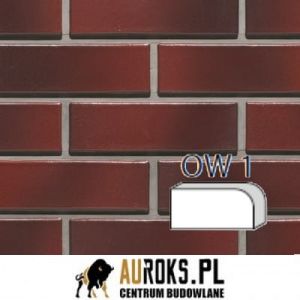 LODE KSZTAŁTKA KLINKIEROWA JEDNOSTRONNIE ZAOKRĄGLONA OW 1 PEŁNA KOLOR LUNA RF 250x120x65 MM