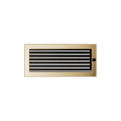 KRATKI KRATKA KOMINKOWA PROSTOKĄTNA POZŁACANA Z ŻALUZJĄ 170X370 MM