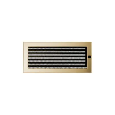 KRATKI KRATKA KOMINKOWA PROSTOKĄTNA POZŁACANA Z ŻALUZJĄ 170X370 MM