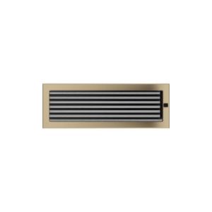 KRATKI KRATKA KOMINKOWA PROSTOKĄTNA ZŁOTO GALWANICZNE Z ŻALUZJĄ 170X490 MM