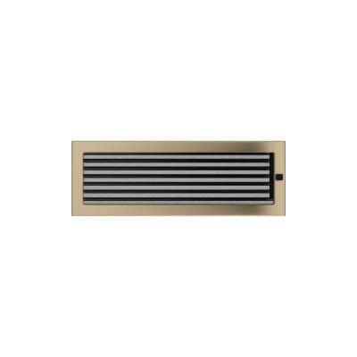 KRATKI KRATKA KOMINKOWA PROSTOKĄTNA ZŁOTO GALWANICZNE Z ŻALUZJĄ 170X490 MM