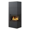 KRATKI SIMPLE 8 BS PRAWY Z ZABUDOWĄ BOX STALOWY - CZARNY
