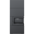 KRATKI SIMPLE 8 BS PRAWY Z ZABUDOWĄ BOX STALOWY - CZARNY