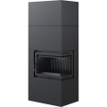 KRATKI SIMPLE 8 BS PRAWY Z ZABUDOWĄ BOX STALOWY - CZARNY