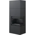 KRATKI SIMPLE 8 BS PRAWY Z ZABUDOWĄ BOX STALOWY - CZARNY