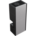 KRATKI SIMPLE 8 BS PRAWY Z ZABUDOWĄ BOX STALOWY - CZARNY