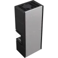 KRATKI SIMPLE 8 BS PRAWY Z ZABUDOWĄ BOX STALOWY - CZARNY