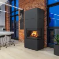 KRATKI SIMPLE 8 BS PRAWY Z ZABUDOWĄ BOX STALOWY - CZARNY