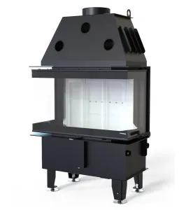 DEFRO HOME WKŁAD KOMINKOWY STALOWY INTRA S C  3-SZYBY 10KW