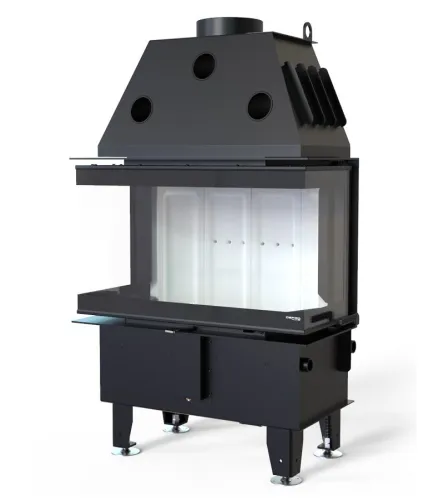 DEFRO HOME WKŁAD KOMINKOWY STALOWY PRIMA SM C 3-SZYBY 10KW