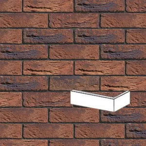 ENGELS PŁYTKA KĄTOWA RĘCZNIE FORMOWANA LIMBURGS ORANJE BONT DF 215x101x25x65 MM