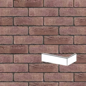 ENGELS PŁYTKA KĄTOWA RĘCZNIE FORMOWANA DONKERROOD GEREDUCEERD DF 215x101x25x65 MM
