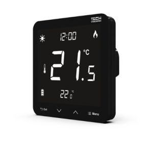 TECH REGULATOR POKOJOWY DWUSTANOWY  ST-297 V3 PRZEWODOWY CZARNY