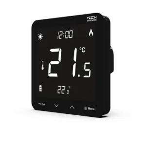 TECH REGULATOR POKOJOWY DWUSTANOWY  ST-297 V2 BEZPRZEWODOWY CZARNY