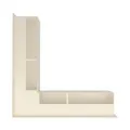 KRATKI KRATKA KOMINKOWA LUFT SF NAROŻNA LEWA KREMOWA 766X547X90 MM