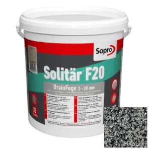 SOPRO SOLITAR F20 FUGA DRENAŻOWA 3-20 MM KOLOR 13 SZARY BRUKOWY 25 KG