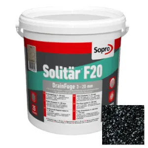 SOPRO SOLITAR F20 FUGA DRENAŻOWA 3-20 MM KOLOR 66 ANTRACYT 25 KG