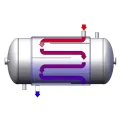 TRINNITY ZASOBNIK C.W.U. DP 100L POZIOMY DWUPŁASZCZOWY TRGPWDP100