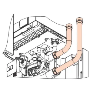 VIESSMANN ZESTAW PRZYŁĄCZENIOWY GÓRA/DÓŁ DLA KOTŁÓW VITODENS 200-W O MOCY 49 - 99 KW ZK03675