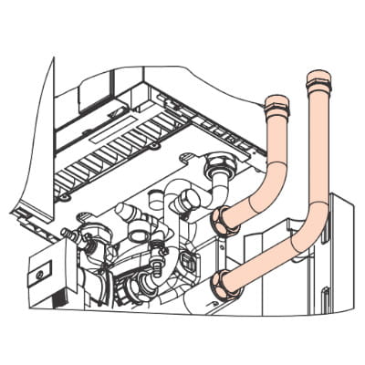 VIESSMANN ZESTAW PRZYŁĄCZENIOWY GÓRA/DÓŁ DLA KOTŁÓW VITODENS 200-W O MOCY 49 - 99 KW ZK03675