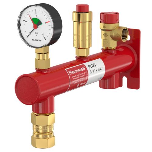 FLAMCO GRUPA BEZPIECZEŃSTWA DO C.O. FLEXCONSOLE PLUS ¾" Z MANOMETREM, ODPOWIETRZNIKIEM, ZAWOREM BEZP. (3 BAR) I SZYBKOZŁĄCZKĄ 27996
