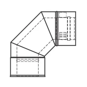 VIESSMANN KOLANO KONCENTRYCZNE 90° FI 80/125 9555350