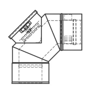VIESSMANN KOLANO KONCENTRYCZNE 90° Z REWIZJĄ FI 100/150 9566193