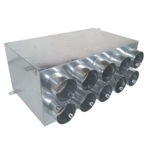 DEFRO AIR ROZDZIELACZ DWURZĘDOWY DZIESIĘCIO-KRÓĆCOWY IZOLOWANY Z KLAPĄ 10x90/200D ik