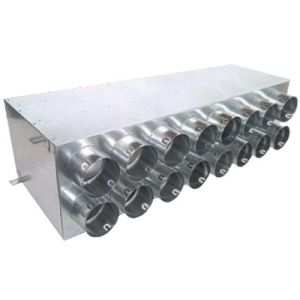 DEFRO AIR ROZDZIELACZ DWURZĘDOWY SZESNASTO-KRÓĆCOWY IZOLOWANY Z KLAPĄ 16x75/200D ik