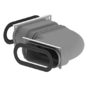 DEFRO AIR KOLANO H - POZIOME 90 STOPNI DO KANAŁU FLAT 51 Z USZCZELKAMI